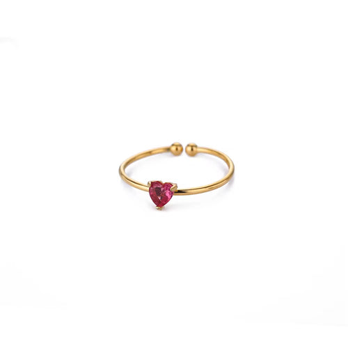 Adjustable Zodiac Birthstone Ring with Gold Plating